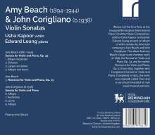 Usha Kapoor &amp; Edward Leung - Beach &amp; Corigliano, CD