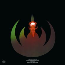 Logo mit stilisiertem Gesicht in leuchtenden Farben vor schwarzem Hintergrund mit begleitendem Text unten.