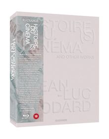Text: "WORLD BLU-RAY PREMIERE", "LIMITED EDITION 5000 COPIES", "HISTOIRE(S) DU CINÉMA". Prägung im Hintergrund.