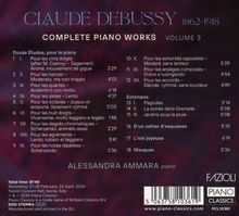 CLAUDE DEBUSSY 1862-1918, COMPLETE PIANO WORKS, VOLUME 3, Alessandra Ammara spielt Klavier.