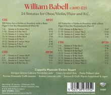 William Babell c.1690-1723, 24 Sonatas for Oboe/Violin/Flute and B.C. Details zu 3 CDs mit Sonaten und deren Spielern.