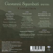„Giovanni Sgambati Collection“ mit Details zu CDs, Komponist, Interpreten. Unten: Lizenzinformationen. Brilliant Classics-Logo.