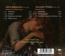Anton Rubinstein 1829-1894; Sonata in F minor Op.49; vier Sätze. Alexander Winkler 1865-1935; Sonata Op.10; drei Sätze. Mädchen.