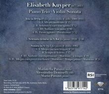 Elisabeth Kuyper, Piano Trio · Violin Sonata, Werke und Musiker aufgeführt, blau-grauer Hintergrund, Brilliant Classics Logo.