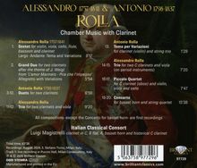 Alessandro 1757-1841 & Antonio 1798-1837 Rolla. Chamber Music with Clarinet. Luigi Magistrelli, Italian Classical Consort.