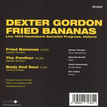 Dexter Gordon (1923-1990): Fried Bananas: Live 1972, CD