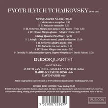 Peter Iljitsch Tschaikowsky (1840-1893): Streichquartette Vol.1, CD