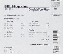 Bill Hopkins (1943-1981): Etudes en serie (Cahiers Nr.1-3), CD