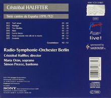 Cristobal Halffter (1930-2021): 7 Cantos de Espana, CD