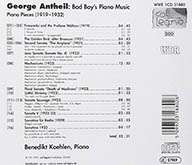 George Antheil (1900-1959): Bad Boy's Piano Music, CD