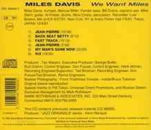 Miles Davis (1926-1991): We Want Miles, CD