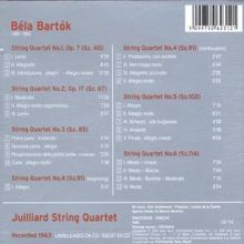 Bela Bartok (1881-1945): Streichquartette Nr.1-6, 2 CDs