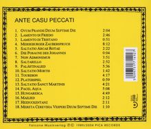 Corvus Corax: Ante Casu Peccati, CD