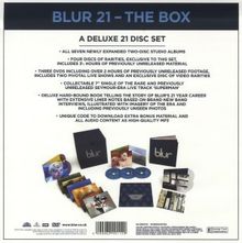 Blur: Blur 21: The Box (18 CDs, 3 DVDs, 7" Single + englischsprachiges Hardcover-Buch), 18 CDs, 3 DVDs und 1 Single 7"