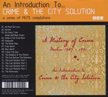 Crime &amp; The City Solution: An Introduction To, CD