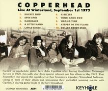 Copperhead (Westcoast): Live At Winterland 1973, CD