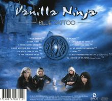 "Vanilla Ninja - Blue Tattoo. Songliste: Blue Tattoo, Cool Vibes, Never Gotta Know, Just Another Day to Live, usw. Burg im Hintergrund."

