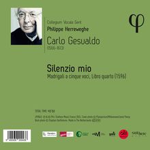 Carlo Gesualdo von Venosa (1566-1613): Madrigali a cinque voci Libro IV - "Silenzio mio", CD