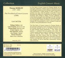 Thomas Morley (1557-1602): The First Book of Consort Lessons, CD