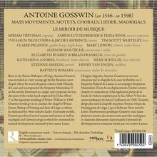 Anton Gosswin (1546-1594): Geistliche Chormusik, Lieder &amp; Madrigale "Selected Works", CD