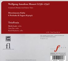 Wolfgang Amadeus Mozart (1756-1791): Divertimento KV 563, 2 CDs