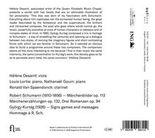 György Kurtag (geb. 1926): Hommage a Robert Schumann für Klarinette,Viola &amp; Klavier, CD