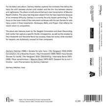 Zachary Hatcher: Sonata for solo harp / Per Nørgård: Consolation / Paul Hindemith: Harp Sonata. Zachary Hatcher, harp.