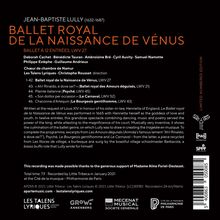 Jean-Baptiste Lully (1632-1687): Ballet Royal de la Naissance de Venus, CD