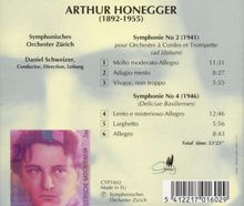 Arthur Honegger (1892-1955): Symphonien Nr.2 &amp; 4, CD