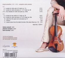 Serge Prokofieff (1891-1953): Sonaten für Violine &amp; Klavier Nr.1 &amp; 2, 2 CDs