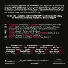 "The fourth installment of Rendez-vous with Martha Argerich" feiert musikalische Kollaborationen. Werke von Schumann, Chopin, Schubert.