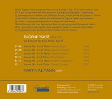 Eugene Ysaye (1858-1931): Sonaten für Violine solo op.27 Nr.1-6, CD