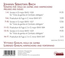 Johann Sebastian Bach (1685-1750): Gambensonaten BWV 1027-1029, CD