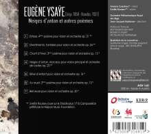 Eugene Ysaye (1858-1931): Werke für Violine &amp; Orchester "Neiges d'antan et autres poemes", CD