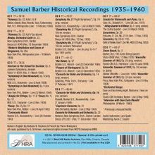 Samuel Barber (1910-1981): Historical Recordings 1935-1960, 8 CDs