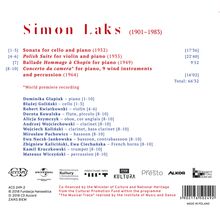 Simon Laks (1901-1983): Cellosonate, CD