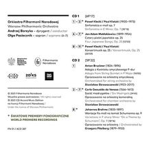 Warsaw Philharmonic Orchestra - Kletzki / Maklakiewicz / Bruckner / Gesualdo, 2 CDs