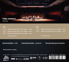 Titel: „Feliks Janiewicz“ Violin Konzerte Nr. 1-5. Weltpremiere der Wrocław Baroque Orchestra. Bühne mit Orchester.