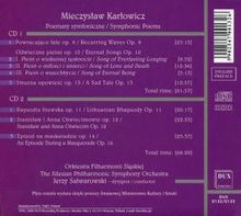 Mieczyslaw Karlowicz (1876-1909): Symphonische Dichtungen, 2 CDs