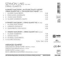 Simon Laks (1901-1983): Streichquartette Nr.3-5, CD