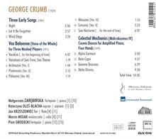 George Crumb (1929-2022): Lieder, CD