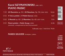 Karol Szymanowski (1882-1937): Klavierwerke, CD