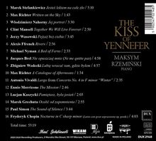 Texte: "The Kiss of Yennefer", "Maksym Rzemiński Piano". Liste von 16 Musikstücken mit Titel, Künstlername, und Länge.