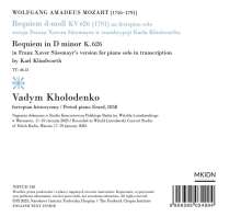 Wolfgang Amadeus Mozart (1756-1791): Requiem KV 626 für Klavier solo in der Fassung von Franz Xaver Süssmayr (Transkription von Karl Klindworth), CD