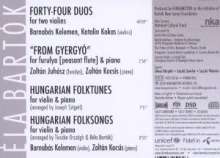Bela Bartok (1881-1945): 44 Duos für 2 Violinen, Super Audio CD