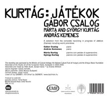 György Kurtag (geb. 1926): Jatekok (Spiele) für Klavier Vol.1, CD