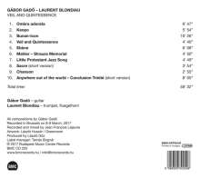 Gábor Gadó &amp; Laurent Blondiau: Veil And Quintessence, CD