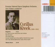 Cyrillus Kreek (1889-1962): Requiem, CD