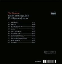 „The Gateway“ von Sandra Lied Haga (Cello) und Ketil Bjørnstad (Klavier), 12 Titel mit Laufzeiten, SIMAX-Logo.