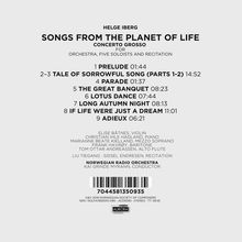Helge Iberg (geb. 1954): Songs From the Planet of Life, CD